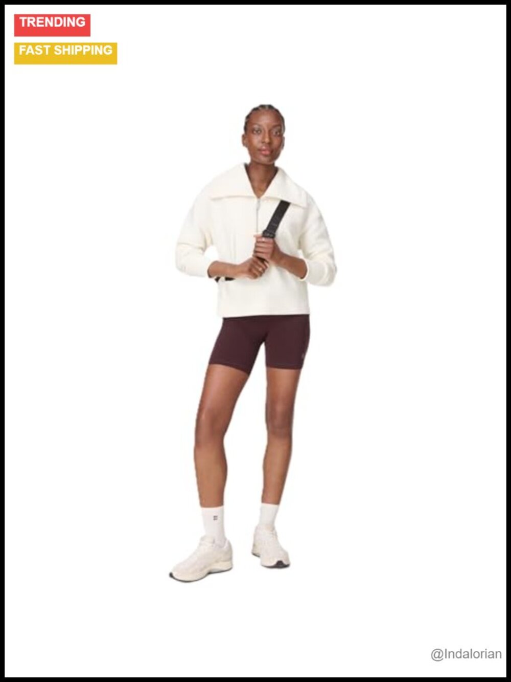 Sweaty Betty Peaceful Rib Half Zip Cropped Sweatshirt